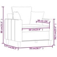 thumbnail image 4 of vidaXL Sofa Chair Light Grey 60 cm Velvet, 4 of 5