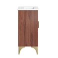 thumbnail image 3 of Sink Vanity Cabinet, White Walnut, Wood, Hotel Bedroom Bathroom, Modern Contemporary HB34661, 3 of 11
