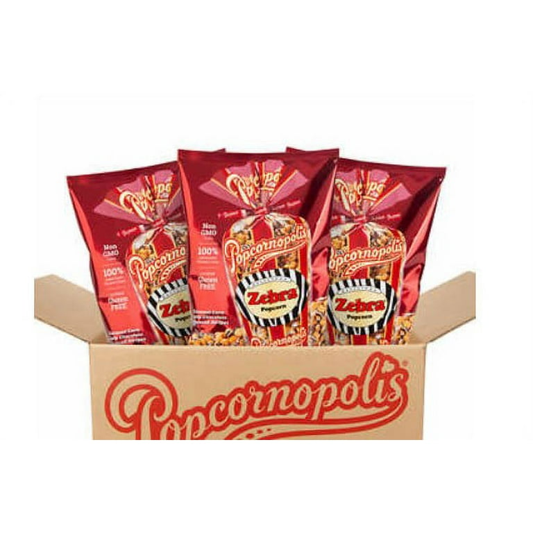 Popcornopolis Zebra Popcorn 24 oz, 3-count - Walmart.com