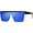 Blue, variant on Square Big Sunglasses Women Thick Frame Flat Top Mirrored Sunnies Shades Goggle Siamese Lens SJ2117