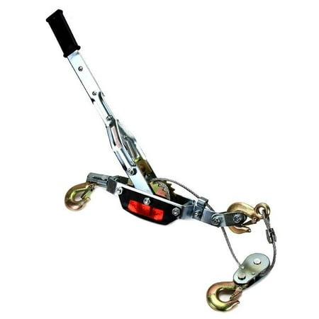 Along Power Puller 3 Hooks - GHP 2-Ton Pull 1-Ton Lift Capacity Power Come Along Puller with 3-Pcs Safety Hooks