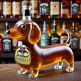 thumbnail image 1 of Funny Dachshund Dog Whiskey Decanter Bottle, Glass Dachshunds Statue Wine Bottles, Dachshunds Decanter Decoration for Bar Home Office, 1 of 1