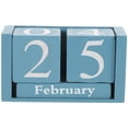 thumbnail image 2 of Desk Block Calendar Decorative Desktop Perpetual Calendar Office Rustic Decoration, 2 of 9