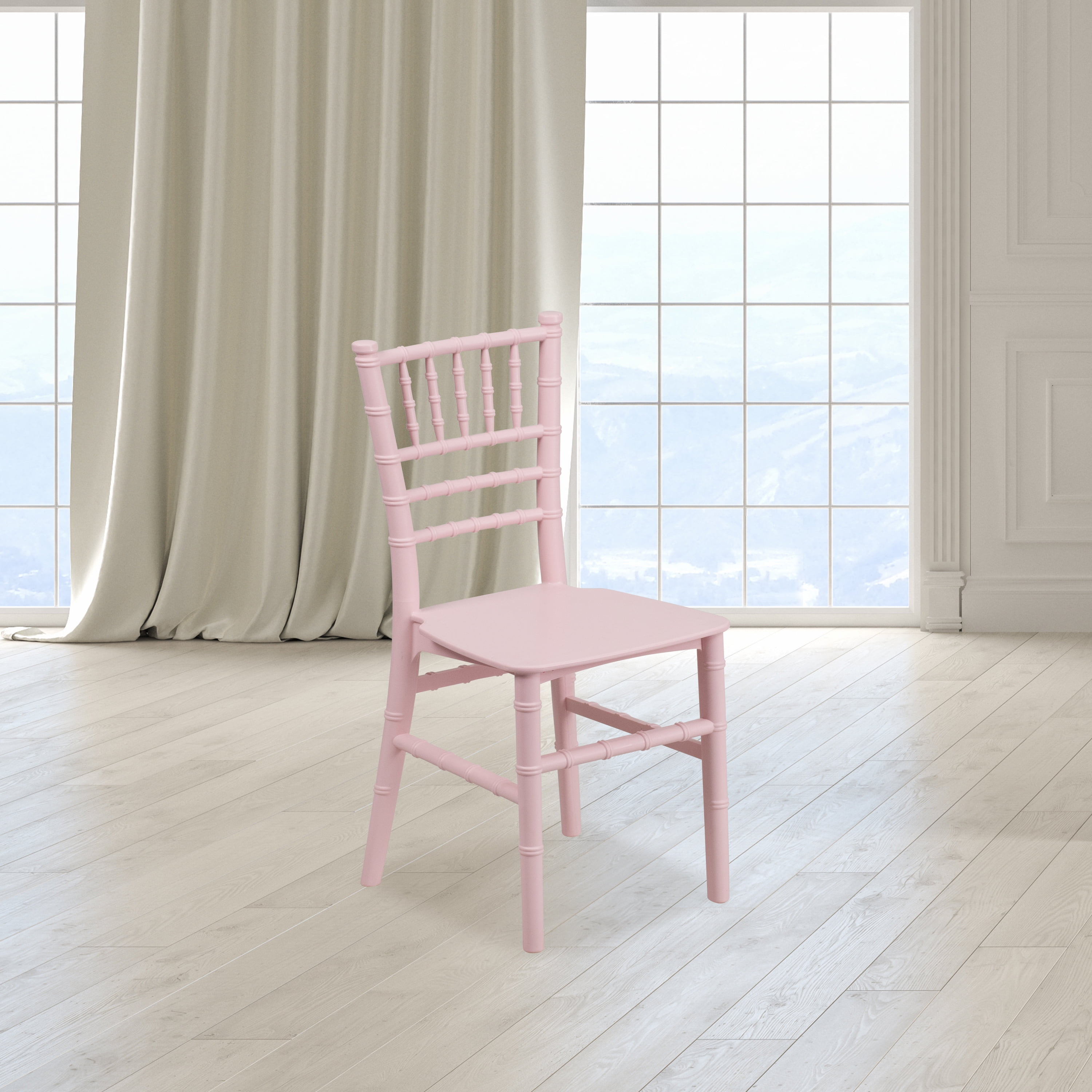 BizChair Kids Pink Resin Chiavari Chair