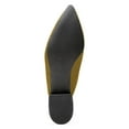 thumbnail image 5 of YDN Women Pointed Toe Slip on Mules Comfortable Low Chunky Heel Loafer Shoes Daily Dress Backless Pumps Size 6.5 Olive Suede, 5 of 5