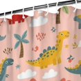 thumbnail image 3 of Pink Cartoon Dinosaurs Clouds Palm Trees Pattern Shower Curtain 72"x84" ,Bathroom Decorative Shower Curtains Set with 12 Hooks,Modern Waterproof Washable Shower Curtain, 3 of 6