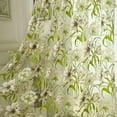 thumbnail image 5 of Green Sheer Curtains 84 Inches Long 2 Panels Set Cream Green Floral Leaf Pattern Rod Pocket Semi Sheer Voile Window Curtains/Drapes for Bedroom Living Room 42 x 84 Inches, 5 of 10