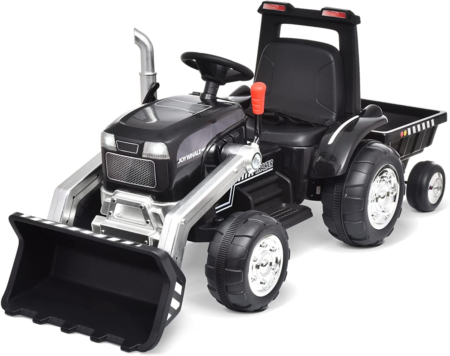 Joywhale 12V Kids Ride on Tractor Electric Excavator, with Front Loader