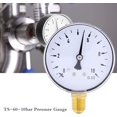 thumbnail image 4 of Manómetro NPT de 1/4 ", manómetro de vacío de gas de aire de aceite de agua, manómetro de 0 ~ 10 bar, conector de manómetro de vacío para aceite, aire, agua, gas Kuyhfg Sin marca, 4 of 4