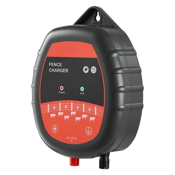 CAFORKP AC/DC Electric Fence Charger, 10kV 1J Output with 1.86 Mile Fence Range