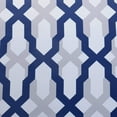 thumbnail image 6 of DriftAway Mason Geometric Trellis Pattern Thermal Insulated Blackout Grommet Window Curtains 2 Panels Each 52 Inch by 96 Inch Navy, 6 of 7