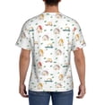thumbnail image 3 of Bixox Men's Cartoon House Printed Short Sleeve Skinny Athletic T-Shirt, 3 of 6
