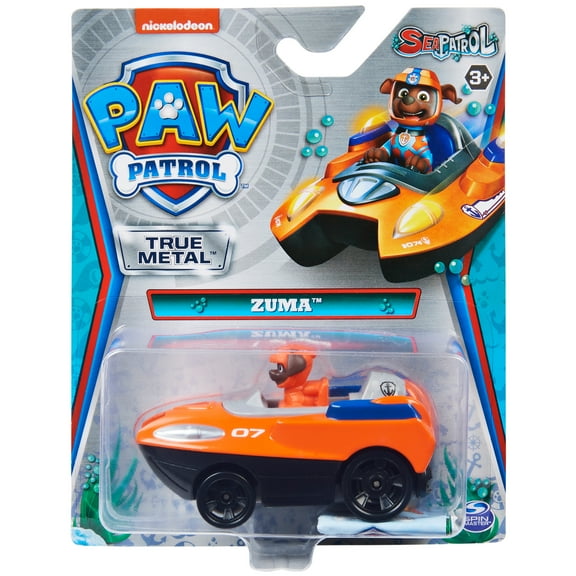PAW Patrol, True Metal Zuma Collectible Die-Cast Vehicle, Sea Patrol Series 1:55 Scale, Kids Toys for Ages 3 and up