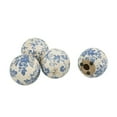 thumbnail image 3 of A&B Home Blue and White Ceramic Decor Balls with Floral Patterns - Set of 4 - 4x4x3.5", 3 of 6