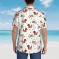 thumbnail image 6 of Daiia Rabbit And Squirrel Hawaiian Shirt for Men Gentle Cotton Regular Short Sleeve Casual-XX-Large, 6 of 9