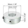 thumbnail image 2 of Uxcell Shaft Collar 0.51 Inch Bore Double Split Aluminum Clamping Collar Shaft Collars with Set Screw Silver Tone, 2 of 4