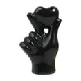 thumbnail image 2 of Steadline Elegant Resin Heart Gesture Figurine - Minimalist Valentine's Day Desktop Decor, Black and White Modern Home Ornament for Romantic Gift and February 14th Celebration, 2 of 7