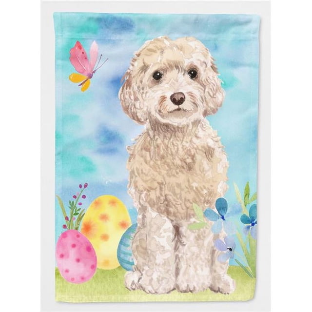Carolines Treasures BB9620CHF Champagne Cockapoo Easter Flag Canvas - House Size