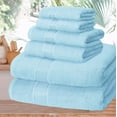thumbnail image 5 of MALLONI HOME Ultra Soft 6 Pack Cotton Towel Set, Contains 2 Bath Towels 28x55 inch, 2 Hand Towels 16x24 inch & 2 Wash Coths 12x12 inch, Ideal for Everyday use, Compact & Lightweight - Sky Blue, 5 of 8