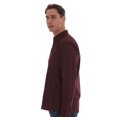 thumbnail image 2 of Whiskey and Oak Mens Slim Fit Long Sleeve Button Down Shirts 67904 (Burgundy With Pattern, Medium), 2 of 4