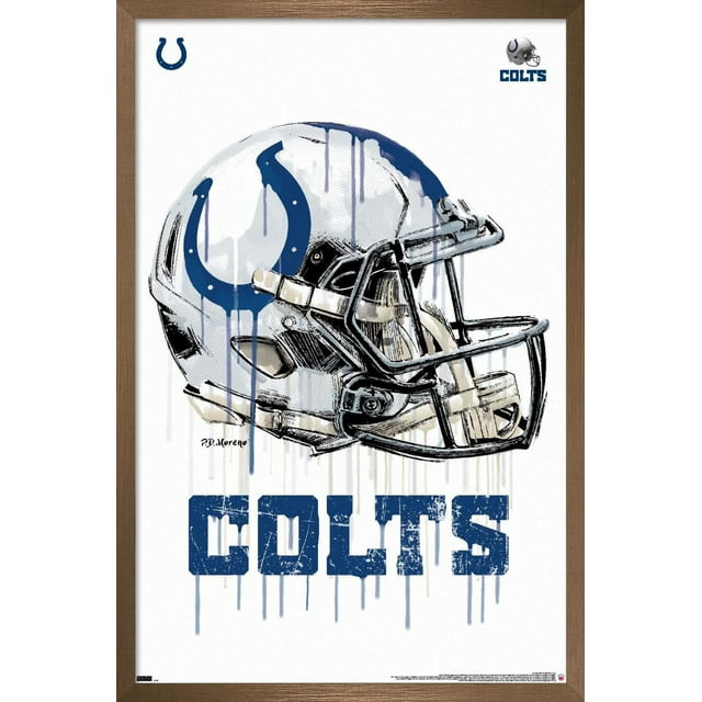 NFL Indianapolis Colts - Drip Helmet 20 Wall Poster, 22.375" x 34"