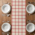 thumbnail image 4 of Table Runner 70 Inches Long for Kitchen Dining, Yellow Buffalo Plaid Dresser Scarf Farmhouse, Dining Table Decorations for Wedding/Parties, Red Lines Grid Pattern Vintage 13 x 70 In, 4 of 8