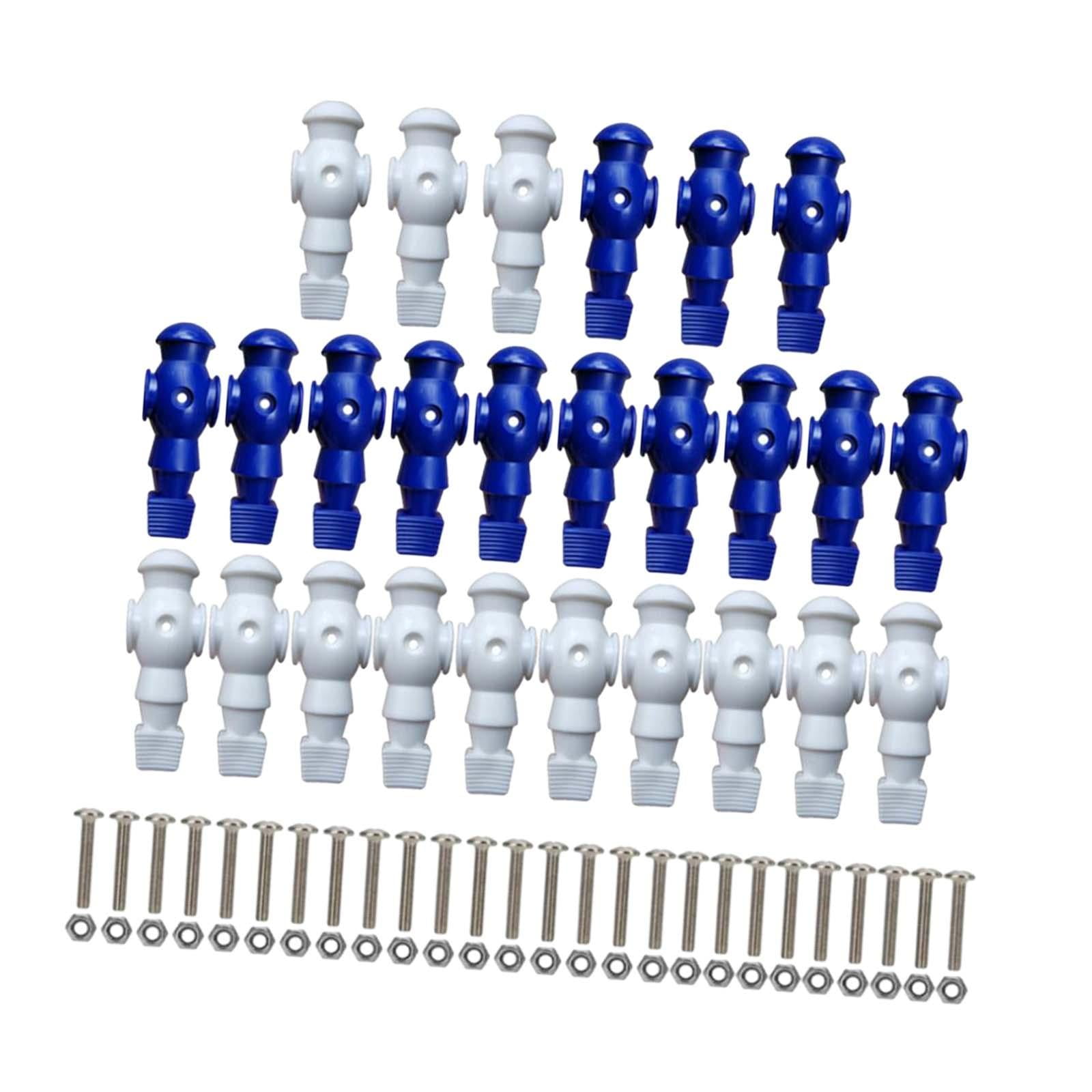 Dualoai 26 Pieces Table Soccer Foosball Men Repair Parts, Entertainment Foosball Blue White