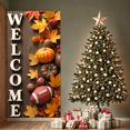 thumbnail image 3 of Decorative Design Welcome Banner Football Theme Autumn Elements Thanksgiving for Seasonal Decoration Party Entrance Festival, 3 of 8