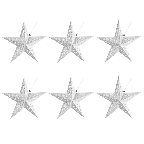 ColoMX 6 piezas de papel pentagrama pantallas de lámparas colgantes decorativos adornos para fiesta en casa