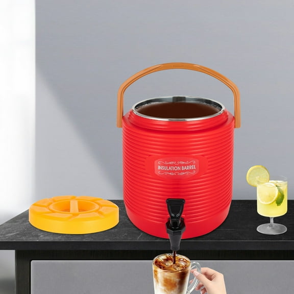 Miumaeov 13L/3.43gal Insulated Beverage Dispenser Thermal Hot & Cold Drink Dispenser Water Milk Tea Coffee Barrel
