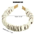 thumbnail image 2 of Unique Bargains 1 Pcs Solid Color Pleated Headband Women Hairband Hair Hoop for All Hair Beige, 2 of 7