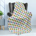 thumbnail image 4 of Owls Soft Flannel Fleece Blanket, Lively Colored Fun Kids Cartoon Happy Mascots Colorful Pattern with Circles and Dots, Cozy Plush for Indoor and Outdoor Use, 50" x 60", Multicolor, by Ambesonne, 4 of 5