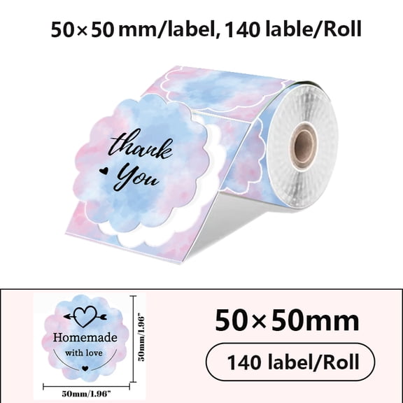 Direct Thermal Labels BPA/BPS Free Compatible with Phomemo, Munbyn, Rollo,Marklife & More - for Barcode, Price Tags, Shipping, Logo Design