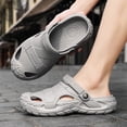 thumbnail image 3 of Rokment Mens Orthopedic Closed Toe Walking Slides Sandals with Back Strap EVA Arch Support Comfortable Non Slip Nursing Work Clogs Garden Shoes Beach Pool Slippers Indoor Outdoor Grey Size 9, 3 of 4