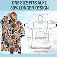 thumbnail image 4 of Oversized Wearable Blanket Hoodie,Orange Basketball Players Pattern Sherpa Blanket Hoodie with Super Pockets,Super Warm Fuzzy Pullover for Women & Men, 4 of 6