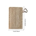 thumbnail image 3 of Loofah Sponge Scrubber, Natural Loofah Pad With Hanging Loop For Dishwashing, Pot Scrubbing, Body Exfoliating, Square Shape Approx 4.3X2.8 Inch Beige Color - Includes Storage Bag, 3 of 8