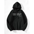 thumbnail image 3 of Whichone Mens Tall Sweatshirts Letter Graphics with Pocket Long Sleeve Hoodies Drawstring Baggy Funny Lightweight Pullover Black M, 3 of 9