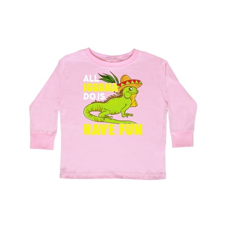 

Inktastic Iguana Funny Pet Gift Toddler Boy or Toddler Girl Long Sleeve T-Shirt