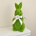 thumbnail image 5 of Jilteok 1PC Easter Bunny Ornament Artificial Green Moss Flocked Bunny Standing Sculpture Garden Holiday Decorations Party Gifts Favors Table Home Decoration, 5 of 9