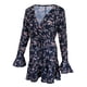 thumbnail image 5 of Cruzado Floral de cinturo Boho Midi de Manga Larga con Cuello en Salvador  vestido de fiesta de flores, 5 of 7
