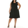 thumbnail image 2 of White Mark Women's Plus Size Fit and Flare Skater Dress, 2 of 6