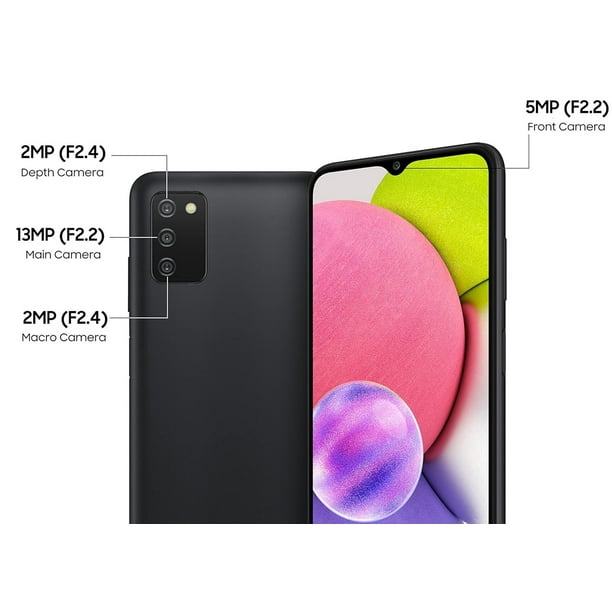 Refurbished Samsung Galaxy A03s 4G - 32GB – Black – 13MP Triple