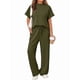 thumbnail image 2 of Traje Deportivo Informal de Dos Piezas para Mujer, Ropa Deportiva de Viaje, Corta y Pierna . Traje Verde Oscuro XL, 2 of 6