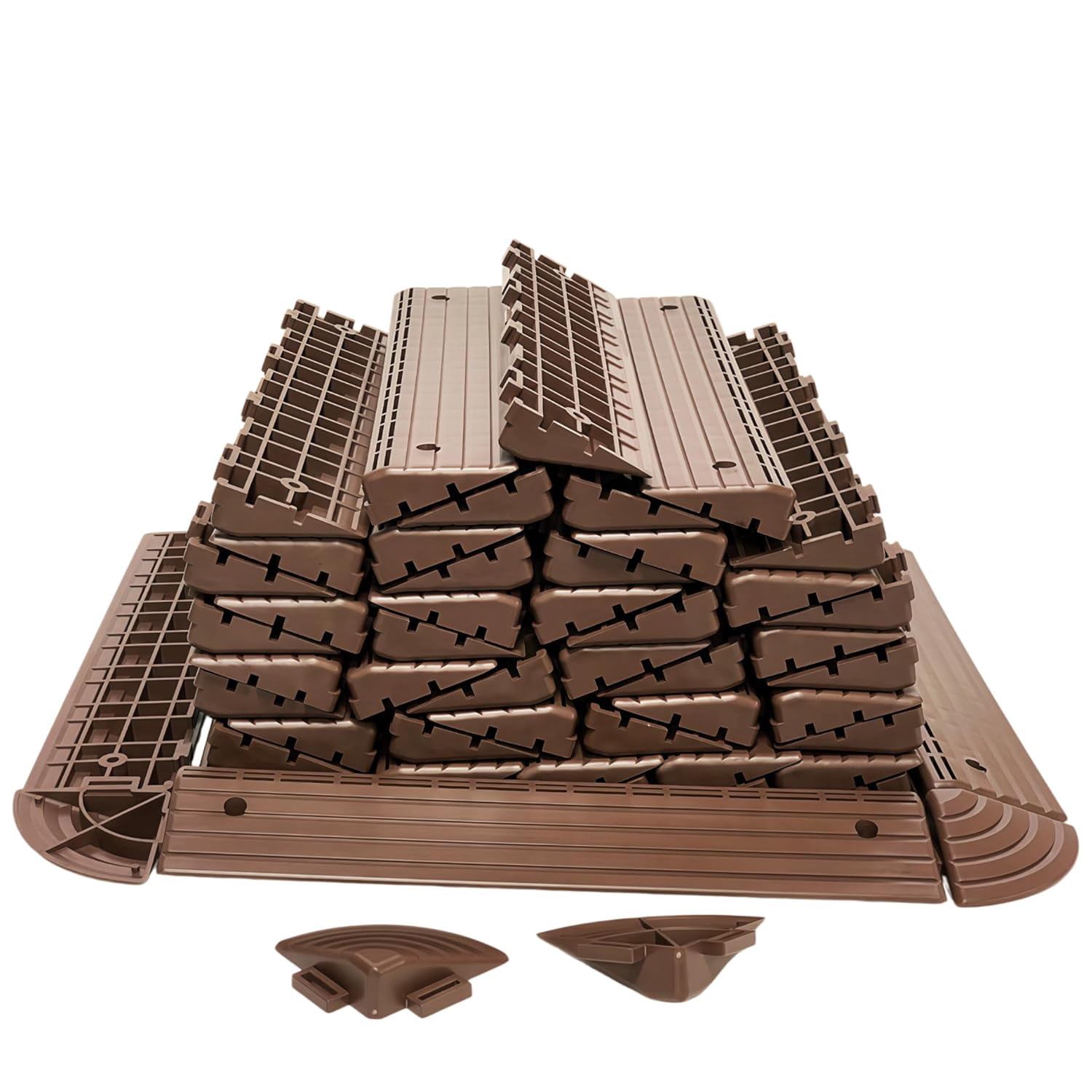 Deck Tiles Accessories 60 PCS Edge Trim & Corner Pieces for Interlocking Patio Floor Tiles