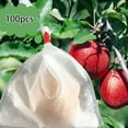 thumbnail image 2 of 100Pcs Fruits Protect Bag Garden Netting Bags Plant Net Bags Grape Protective Cover Bags 8 x 7 Inch Non-Woven Against Insect Pest Bird, 2 of 8