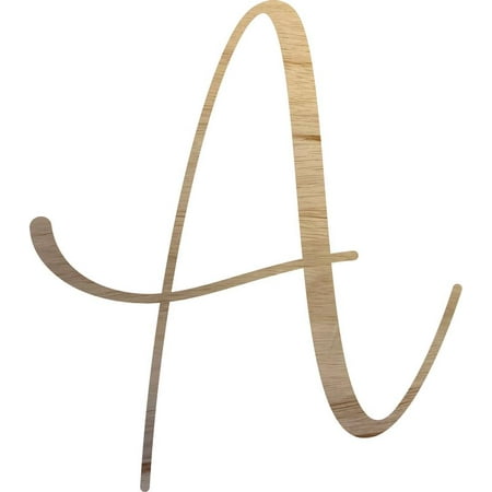 Unfinished Wooden 2'' Tall Letter A, Paintable Real Wood Kids Craft