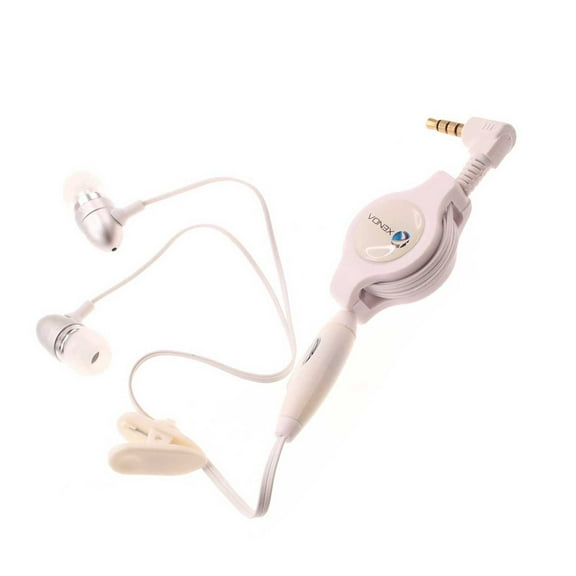 Retractable Earphones for T-Mobile REVVL 6x/Pro 5G - Wired Headphones Handsfree Mic Headset 3.5mm V8O for REVVL 6x, 6x Pro 5G Phones