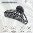 thumbnail image 3 of Parcelona French Rain Drop Small 2 3/4" Celluloid Jaw Hair Claw for Women, 3 of 70
