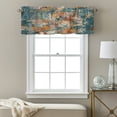 Brown Green Copper Rust Window Valance For Kitchen Abstract Vintage Photo Inspiration