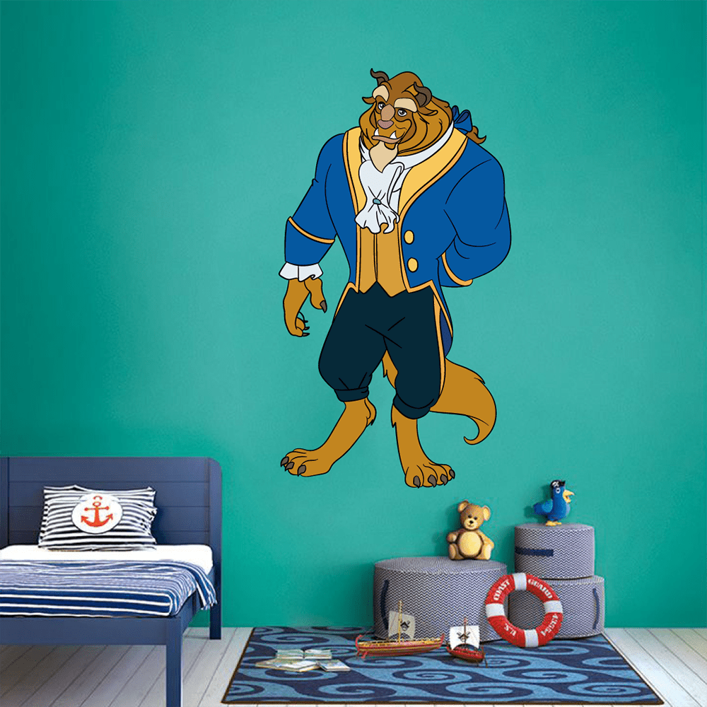 kids room vinyl decal Beauty and the Beast Lumiere Disney Characters 